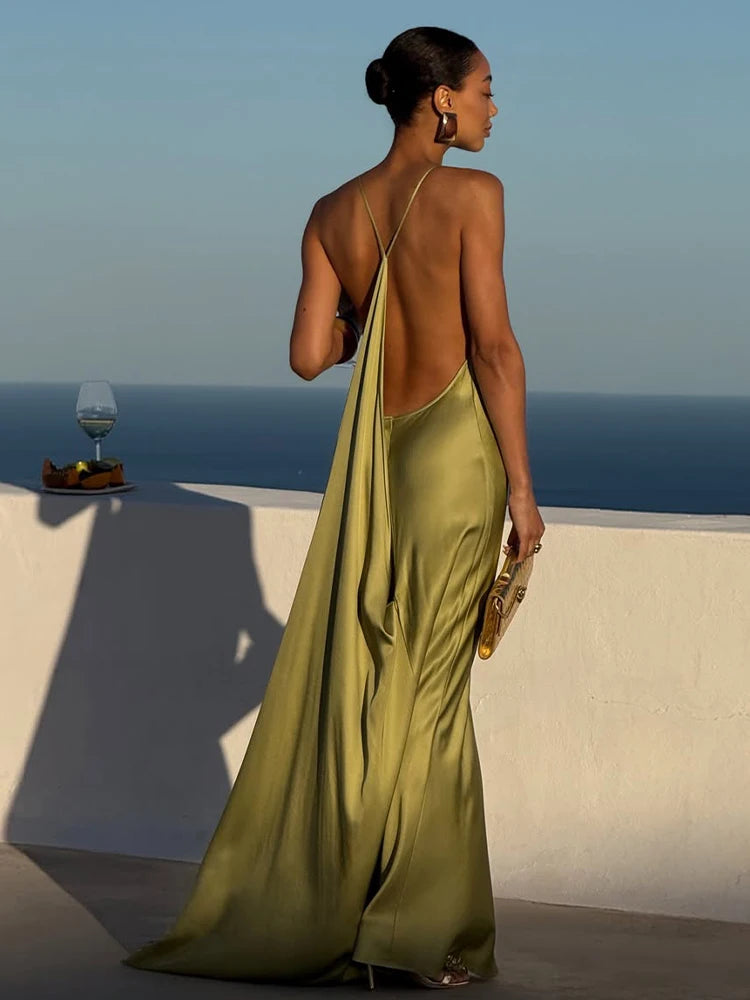 Vivienne Satin Maxi Dress