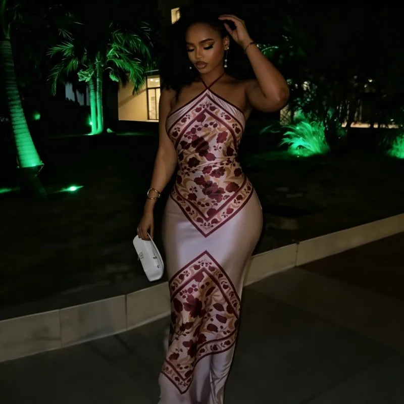 Genevieve Satin Maxi Dress