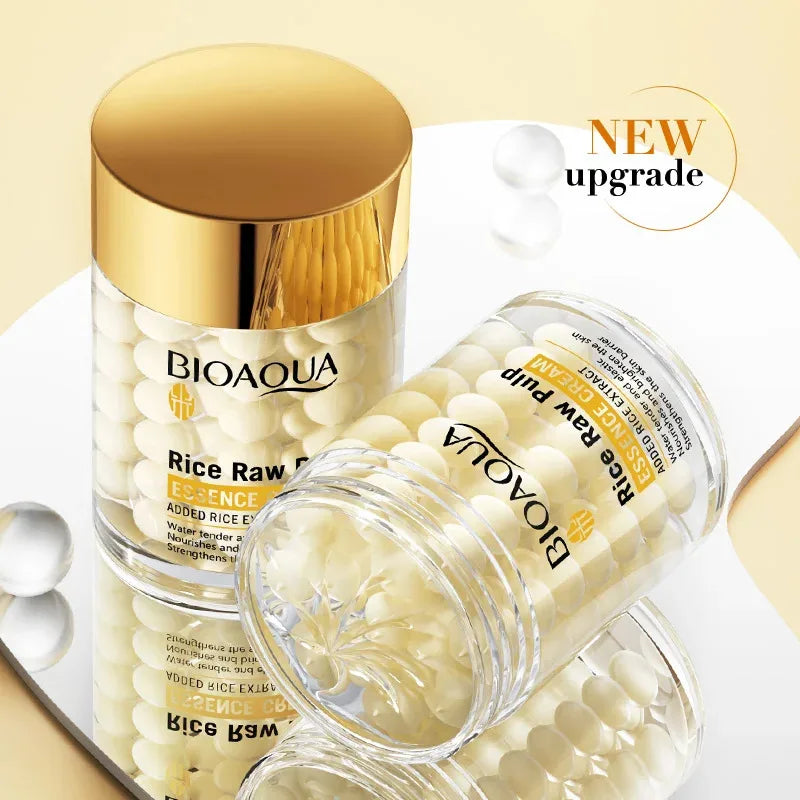BIOAOUA Rice Deep Moisturizing Essence Cream Brightning Hydrating Face Cream Firming Rejuvenating Cream Skin Care for Women