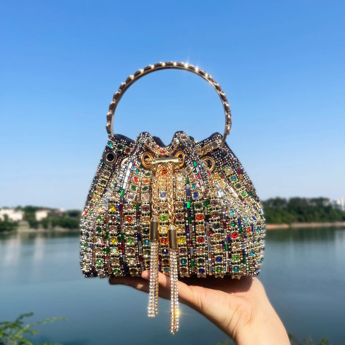 Opaline Crystal Evening Bag