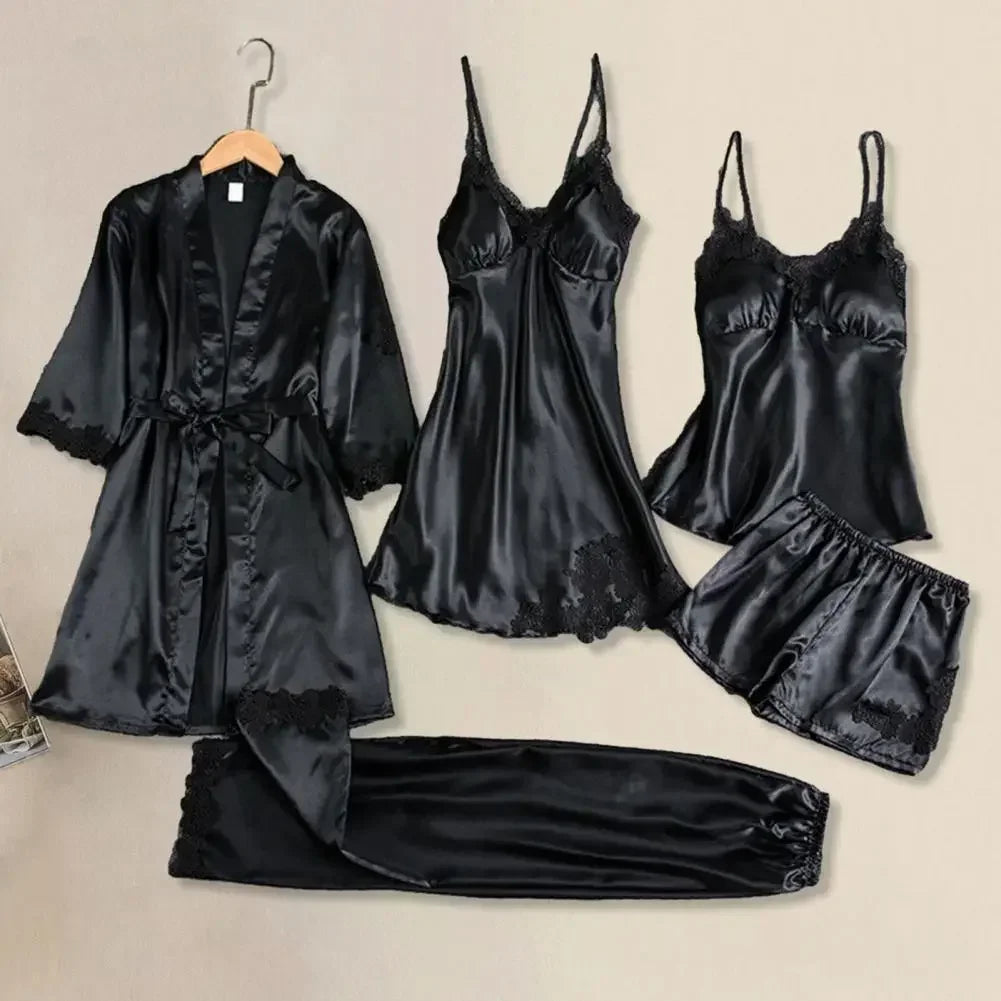 Lace Muse Satin Robe Set