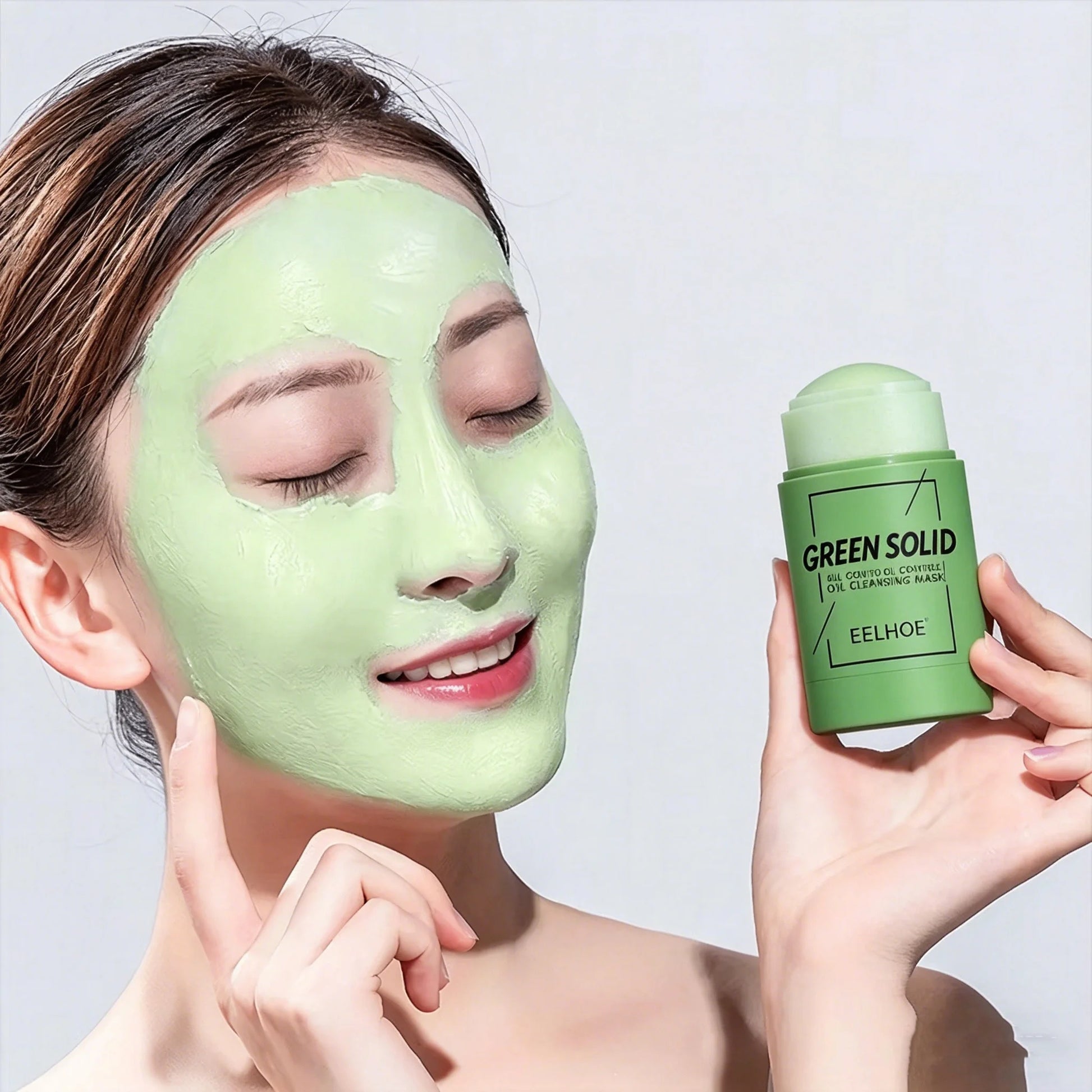 1~5PCS Green Tea Clay Stick for Face Green Mask Stick Smear Acne Shrink Blackhead Green Tea Extract Facial Mask Pore Cleansing