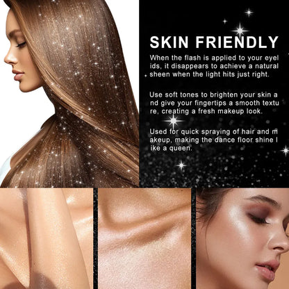 100Ml High Gloss Glitter Spray Shiny Sparkling Effect for Body Hair Clothes - Multi-Use Sparkle Spray