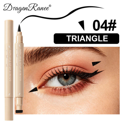 Colorful Liquid Stamp Eyeliner Red Star Heart Butterfly 2 in 1 Eye Liner Pencil Purple Pink Waterproof Eye Template Makeup Tool