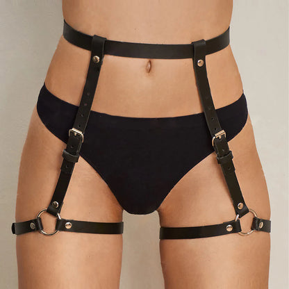 Leg Harness Bandage Sexy Thigh Garter Women Hip Harness Belt Gothic Sword Belt BDSM Fetish Clothing Adult Erotic Garter Harness