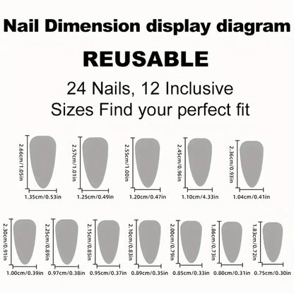 Transform Your Nails with 24Pcs Extra Long Stiletto French Style Modern Classic Simple BLACK Solid Color Full Cover Fake Nail Ki