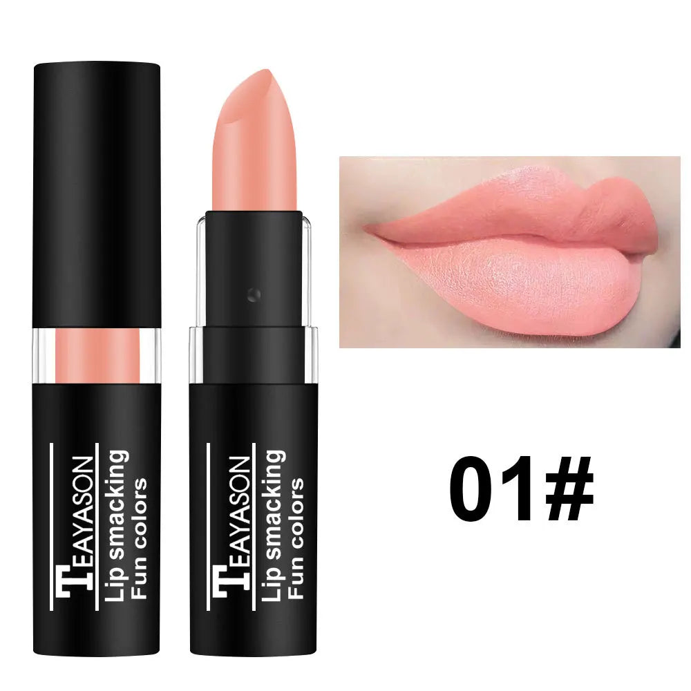 Matte Lipsticks 12 Colors Waterproof Long Lasting Lip Stain Non-Stick Cup Sexy Red Black Lipstick Pigment Lip Cosmetics