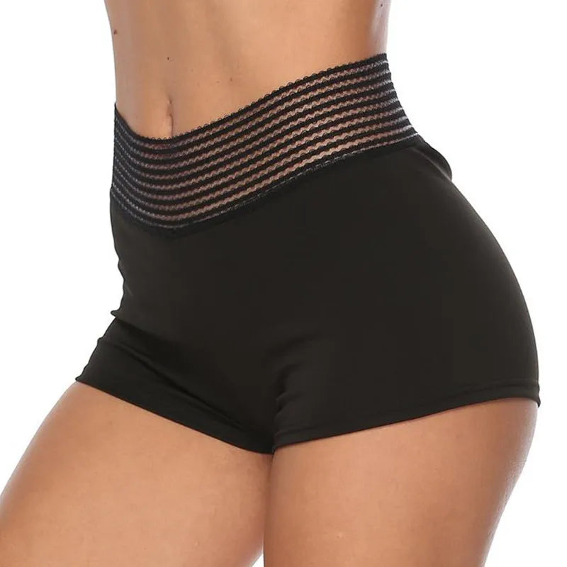 High Waist Sexy Women'S Sports Shorts Athletic Gym Workout Fitness Yoga Leggings Briefs Solid Breathable Short Pants Female