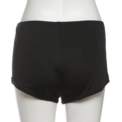 Women'S Retro Beach Personality Design Bottoms Embellished Metal Rivet Detail Elastic Waist Low-Waisted Daily Shorts New Style