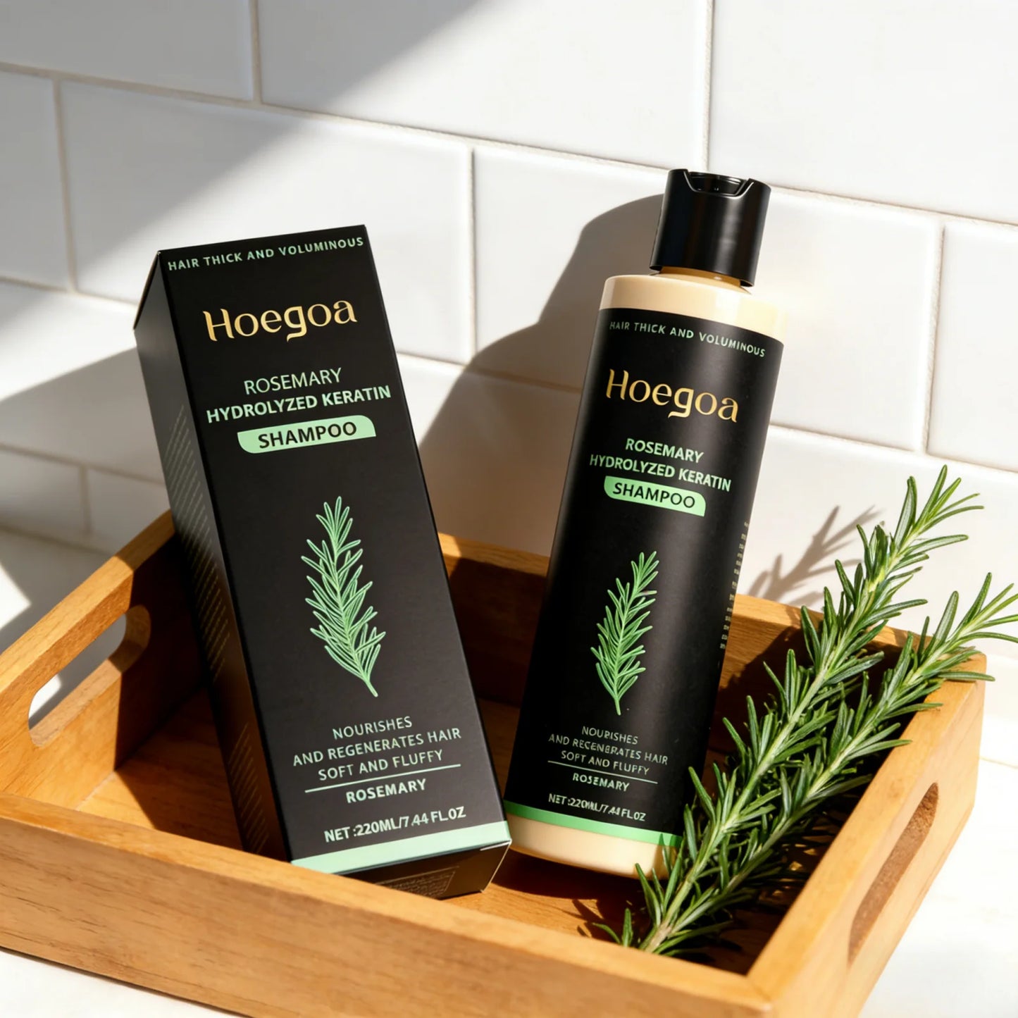 Rosemary Hydrolyzed Keratin Shampoo Strengthening Hair Cleaning Lightweight Hair Loss Treatment Hair Regrowth Shampoo