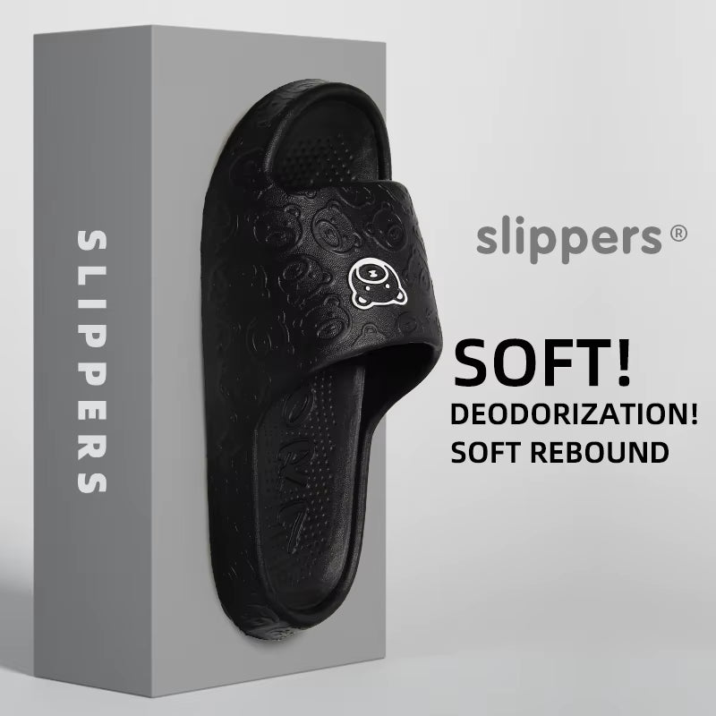 Summer Home Use EVA Slippers for Women Cute Cartoon Design Indoor Comfortable Slip-On Shoes