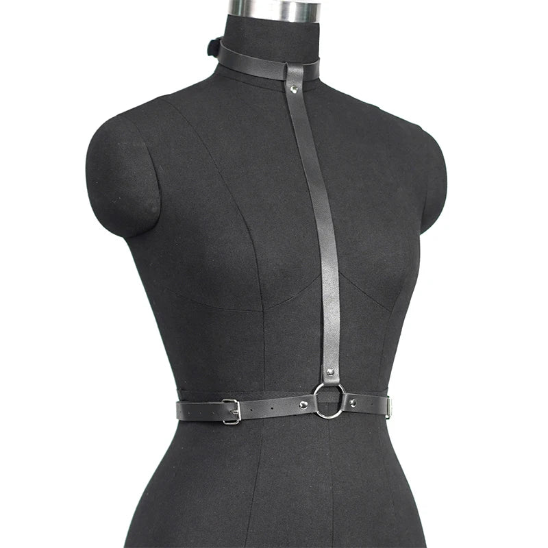 PU Leather Harness Garters Sexy Lingerie Women Bdsm Bondage Body Belt Harajuku Gothic Clothes Erotic Corset Harness Belts
