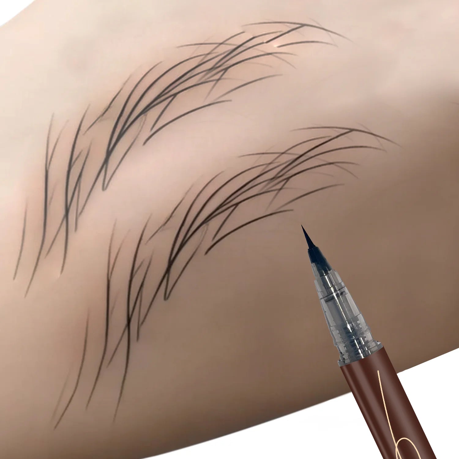 Ultra-Fine Ultra-Fine Eyebrow Pencil Waterproof Professional Sweat-Proof Liquid Eyeliner Eyebrow Dual-Purpose Durable Makeup Art