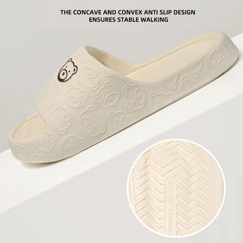 Summer Home Use EVA Slippers for Women Cute Cartoon Design Indoor Comfortable Slip-On Shoes