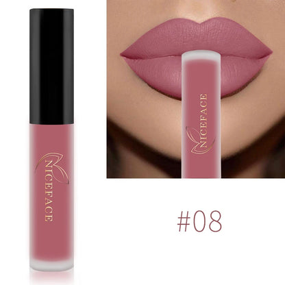Matte Liquid Lipstick Waterproof Long Lasting Lip Gloss Tint Sexy Red Nude Purple Metallic Lipsticks Makeup Cosmetics