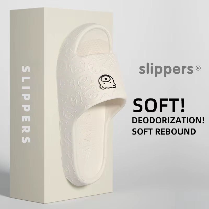 Summer Home Use EVA Slippers for Women Cute Cartoon Design Indoor Comfortable Slip-On Shoes