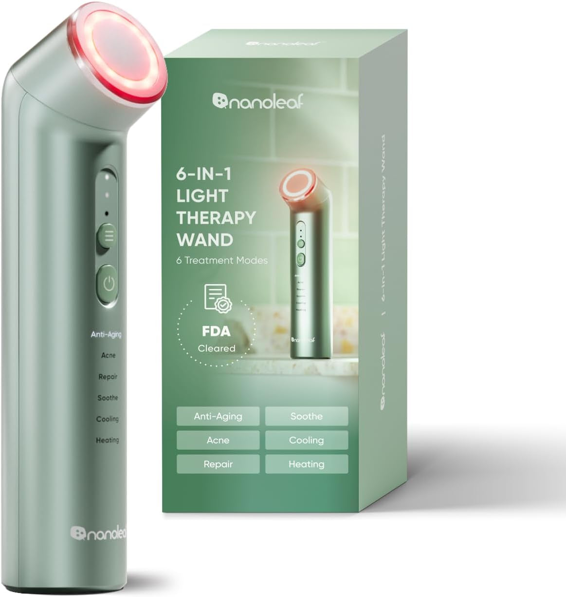 Éclat LED and microcurrent facial wand