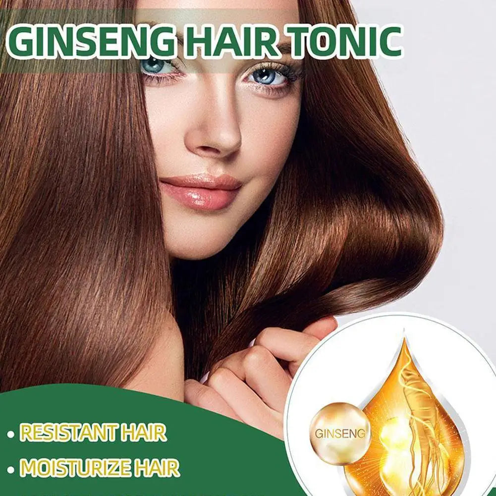100Ml Ginseng Hair Serum for Men Women Nourishes Scalp Strengthen Root Repair Damaged Hair Herbal Hair Care Spray