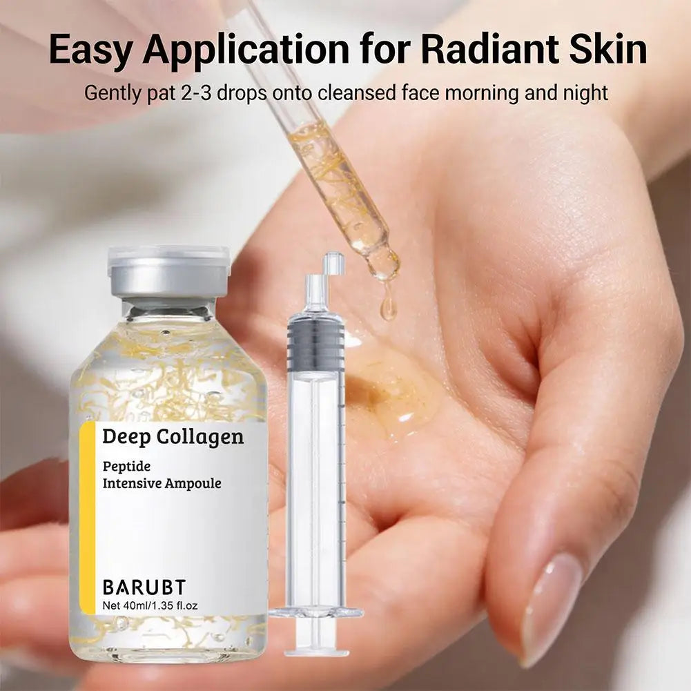 Korean Silk Collagen Essence Serum Deep Peptide Intensive Revitalizing Face Cream Anti-Wrinkle Firming Lifting Skin Care 40Ml
