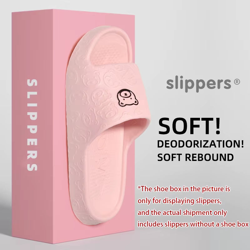 Summer Home Use EVA Slippers for Women Cute Cartoon Design Indoor Comfortable Slip-On Shoes