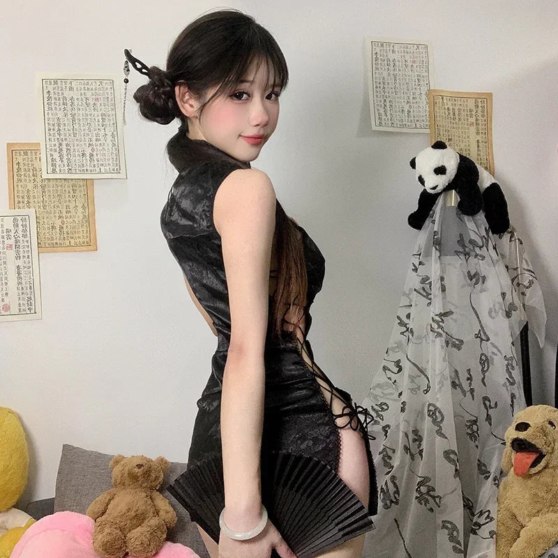 Cheongsam Dress Female Sexy Underwear Cheongsam Uniform Anime Nightclub