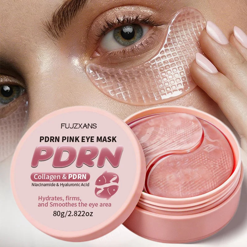 PDRN Pink Under-Eye Mask for Dark Circle and Puffiness Slip-Resistant Eye Patches with Collagen Leave Skin Looking Youthful.