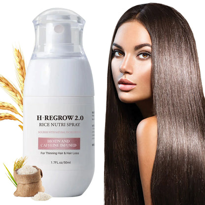 Hair Spray Rice Water Strong Hair Follicle Root Thick Loss Prevention Nourishing Soften Hair Helper Care Spray for Thinning Hair
