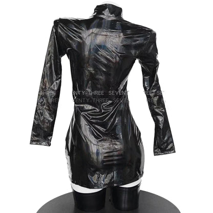 Catwoman Hero Laser Leather Tight Dress Stockings Female Agent Outfit Cosplay Costumes Iridesy Lacquer Nightdress Nightclub
