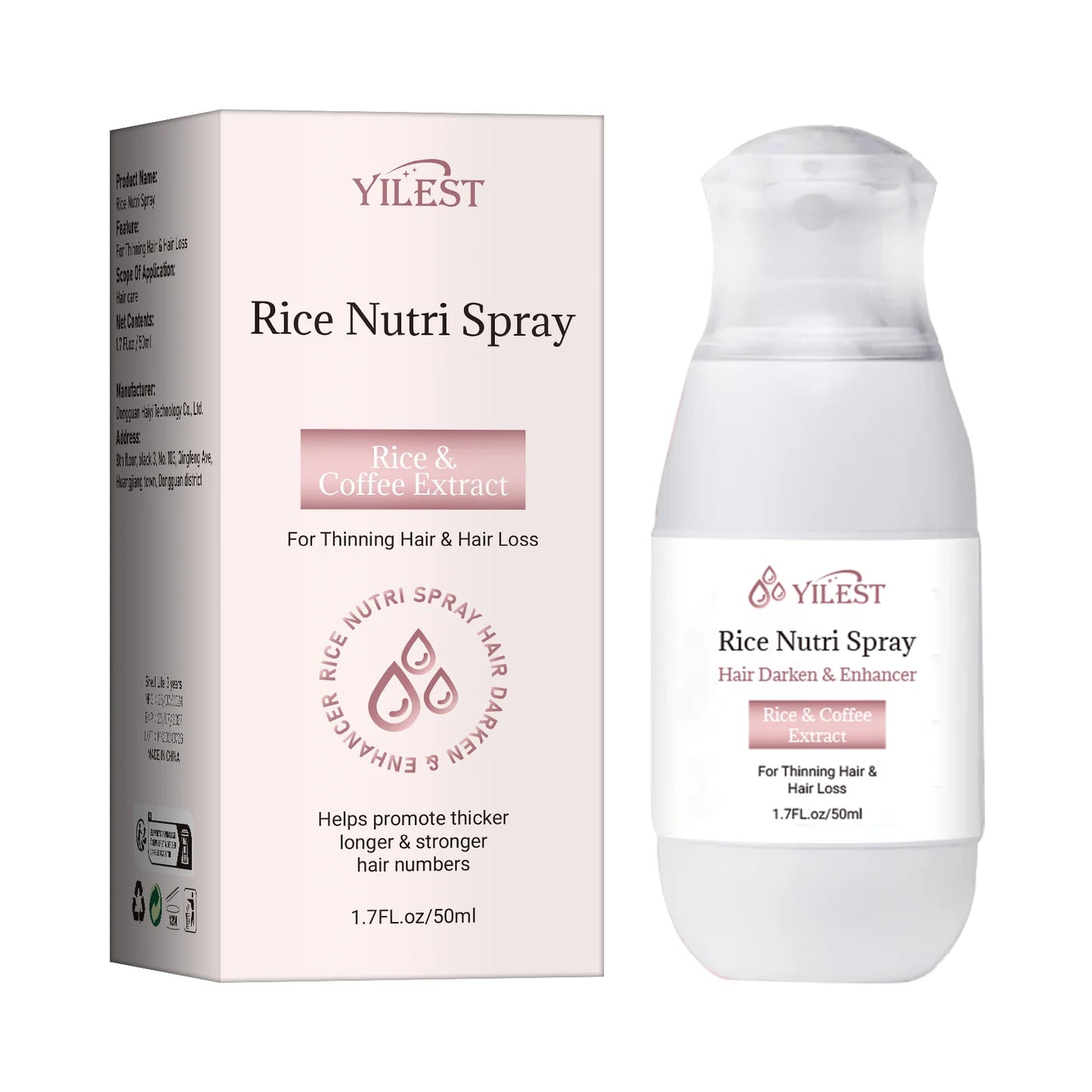 Hair Spray Rice Water Strong Hair Follicle Root Thick Loss Prevention Nourishing Soften Hair Helper Care Spray for Thinning Hair