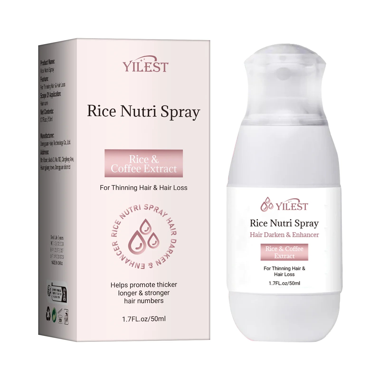 Hair Spray Rice Water Strong Hair Follicle Root Thick Loss Prevention Nourishing Soften Hair Helper Care Spray for Thinning Hair
