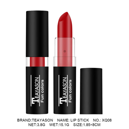 Matte Lipsticks 12 Colors Waterproof Long Lasting Lip Stain Non-Stick Cup Sexy Red Black Lipstick Pigment Lip Cosmetics