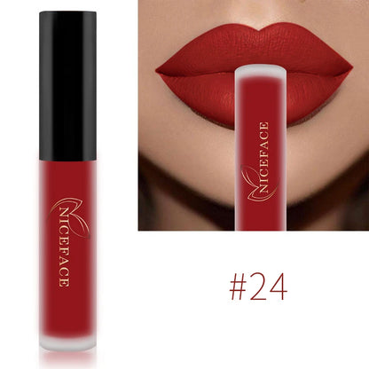 Matte Liquid Lipstick Waterproof Long Lasting Lip Gloss Tint Sexy Red Nude Purple Metallic Lipsticks Makeup Cosmetics