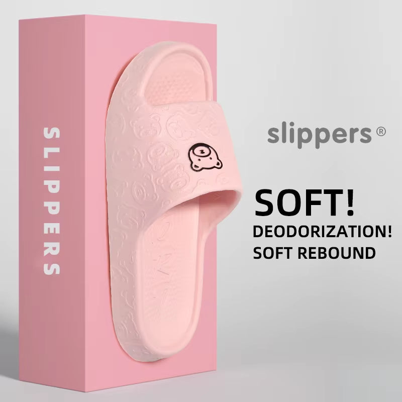 Summer Home Use EVA Slippers for Women Cute Cartoon Design Indoor Comfortable Slip-On Shoes