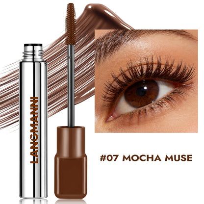 Silk Fiber Matte Blue Mascara Colorful Big Brush Lengthen Eyelashes Waterproof Lasting Fast Dry Greenpink Curling Mascara Makeup