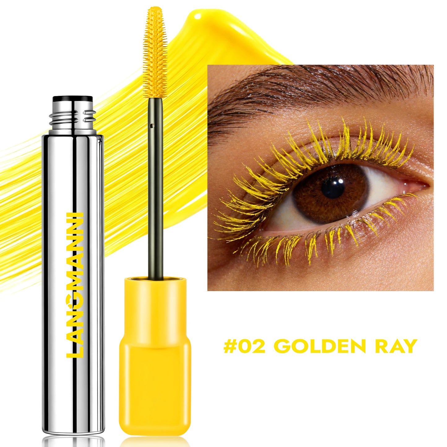 Silk Fiber Matte Blue Mascara Colorful Big Brush Lengthen Eyelashes Waterproof Lasting Fast Dry Greenpink Curling Mascara Makeup
