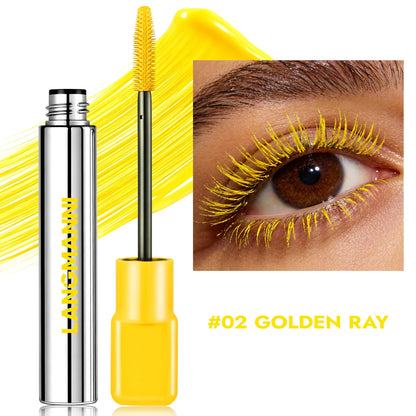 Silk Fiber Matte Blue Mascara Colorful Big Brush Lengthen Eyelashes Waterproof Lasting Fast Dry Greenpink Curling Mascara Makeup