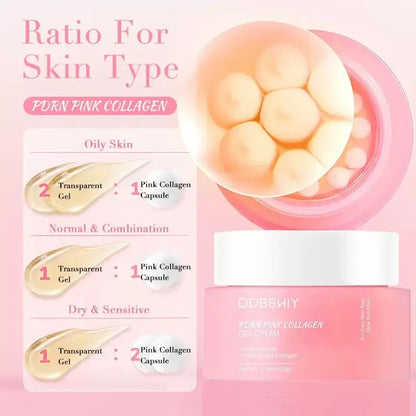 Korean PDRN Pink Collagen Capsule Cream with Niacinamide Cream for Uneven Skin Tone Lightweight Face Moisturizer Non Greasy Care
