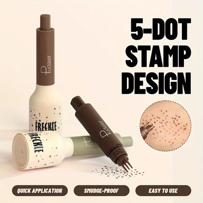 Freckle Stamp Makeup Pen Waterproof, Natural Look Dot Freckles, Long Lasting, Sweatproof, Beginner Friendly