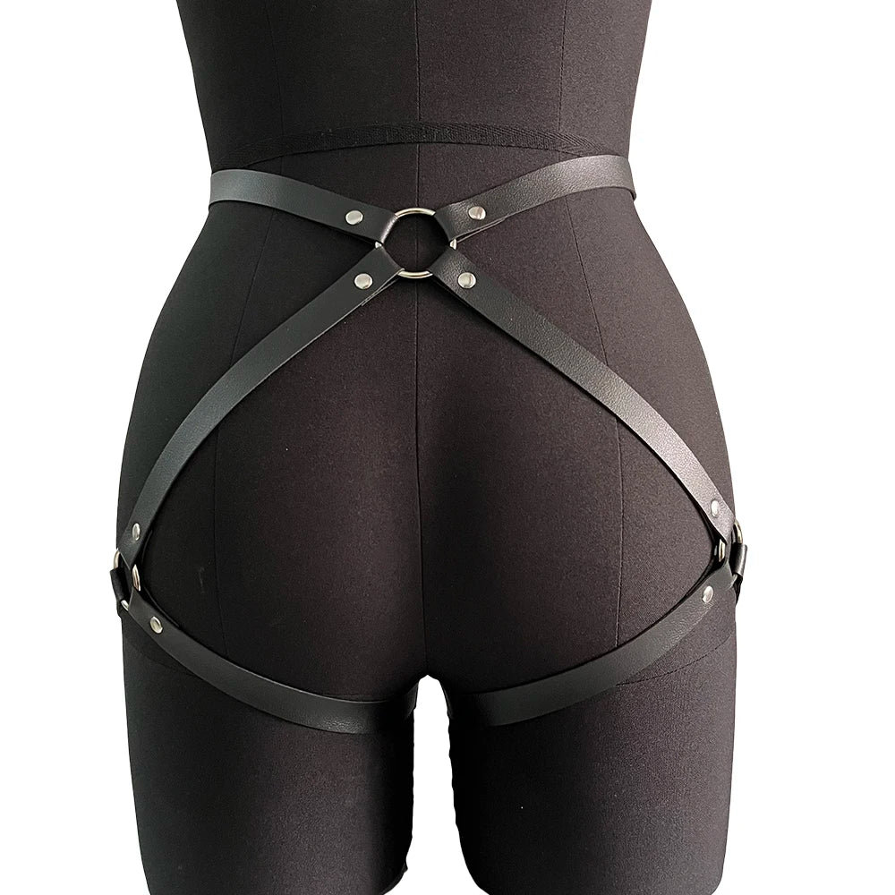 Leg Harness Bandage Sexy Thigh Garter Women Hip Harness Belt Gothic Sword Belt BDSM Fetish Clothing Adult Erotic Garter Harness
