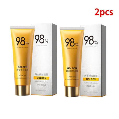 80G Gold Peel Mask Deep Cleansing Tightens Facial Mask Lightens Blackheads Cleanses Pores Tightens Cleans Deep Nose Pores