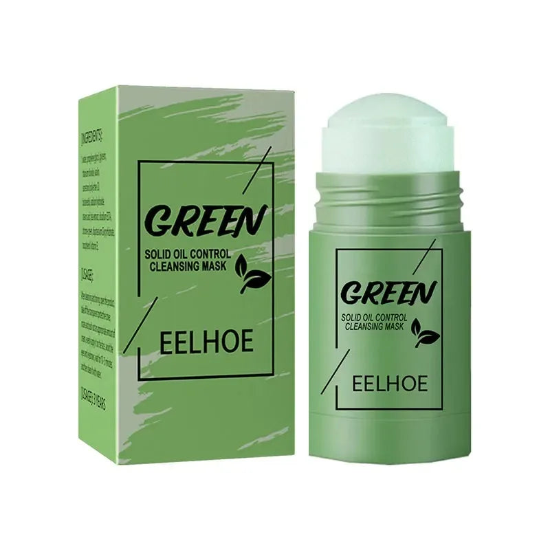1~5PCS Green Tea Clay Stick for Face Green Mask Stick Smear Acne Shrink Blackhead Green Tea Extract Facial Mask Pore Cleansing