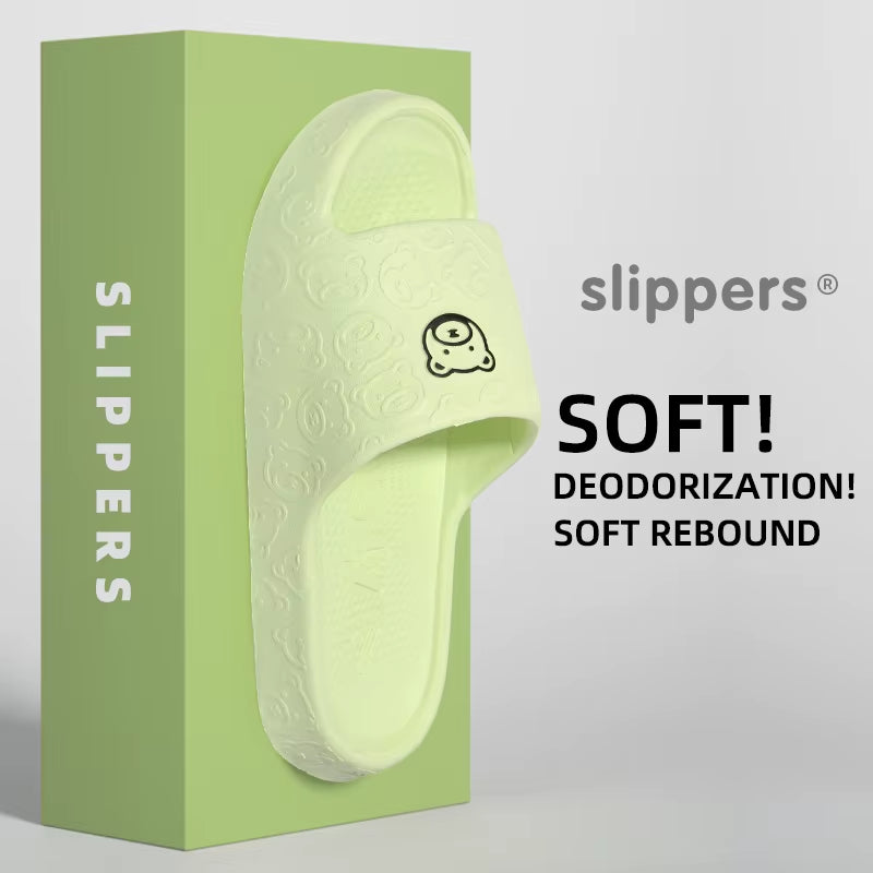 Summer Home Use EVA Slippers for Women Cute Cartoon Design Indoor Comfortable Slip-On Shoes