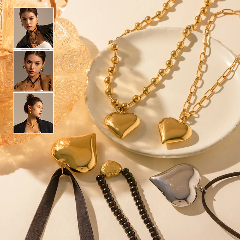 Soleil Chunky Heart Necklace