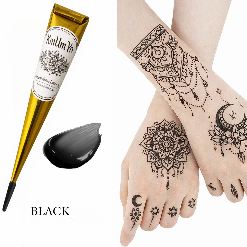 1/3Pcs Henna, Brown, Black, Red, Henna, Temporary Henna ,Semi-Permanent Henna Henna Art