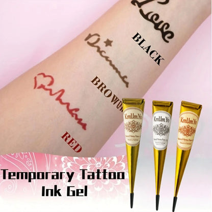 1/3Pcs Henna, Brown, Black, Red, Henna, Temporary Henna ,Semi-Permanent Henna Henna Art