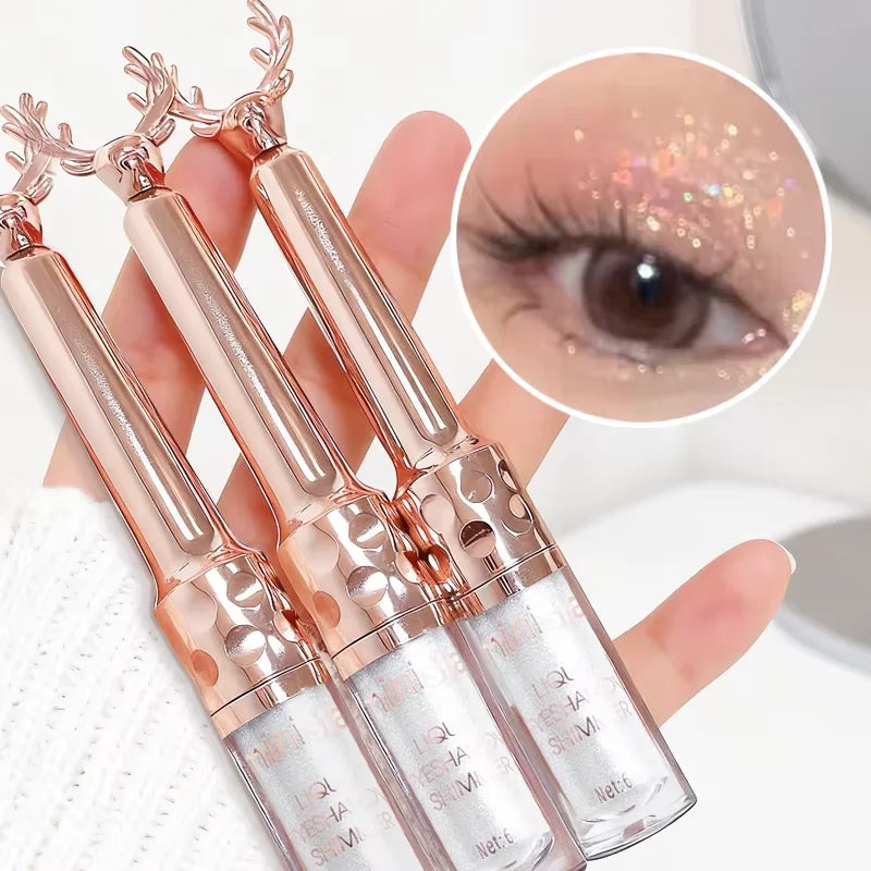 Liquid Eyeshadow High Pigment Waterproof Lasting Not Easy to Fade Pearl Glitter Portable Delicate Women'S Eye Makeup Halloween