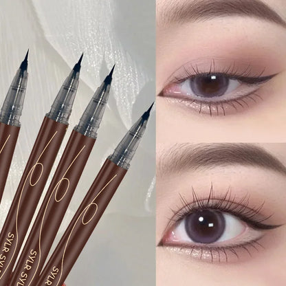 Ultra-Fine Ultra-Fine Eyebrow Pencil Waterproof Professional Sweat-Proof Liquid Eyeliner Eyebrow Dual-Purpose Durable Makeup Art