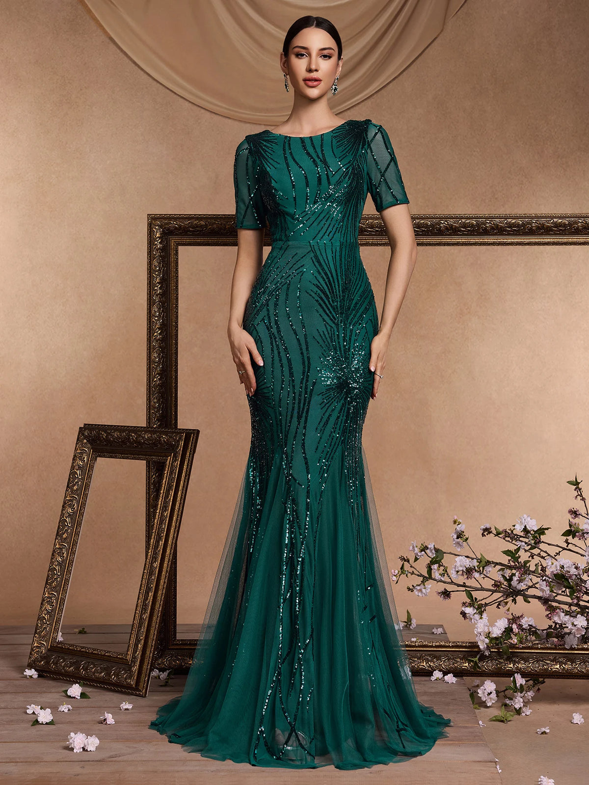 Dahlia Embellished Evening Gown