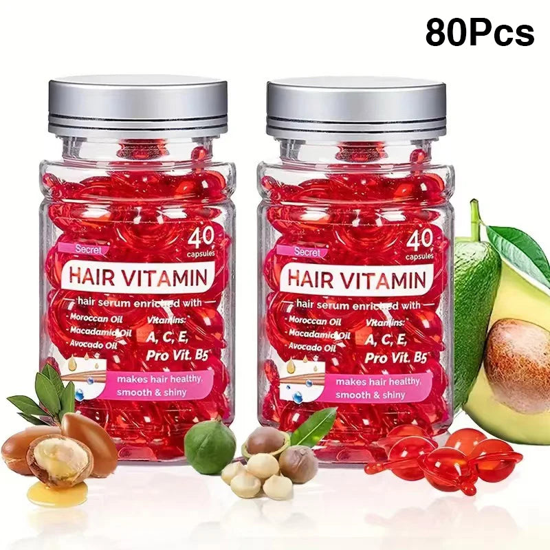 "80PCS/40PCS Avocado & Argan Oil Hair Serum – Repairing, Frizz Control & Shine Boost – for Dry & Damaged Hair"