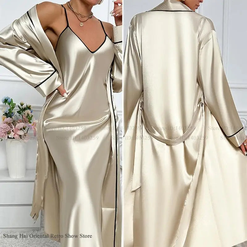 Rêverie Satin Robe Set